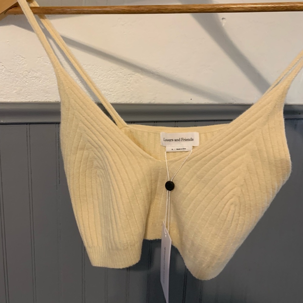 Lovers + Friends Cream Ribbed Top - Picture 2 of 7